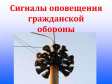 Действия населения по сигналам оповещения Действия населения по сигналам оповещения